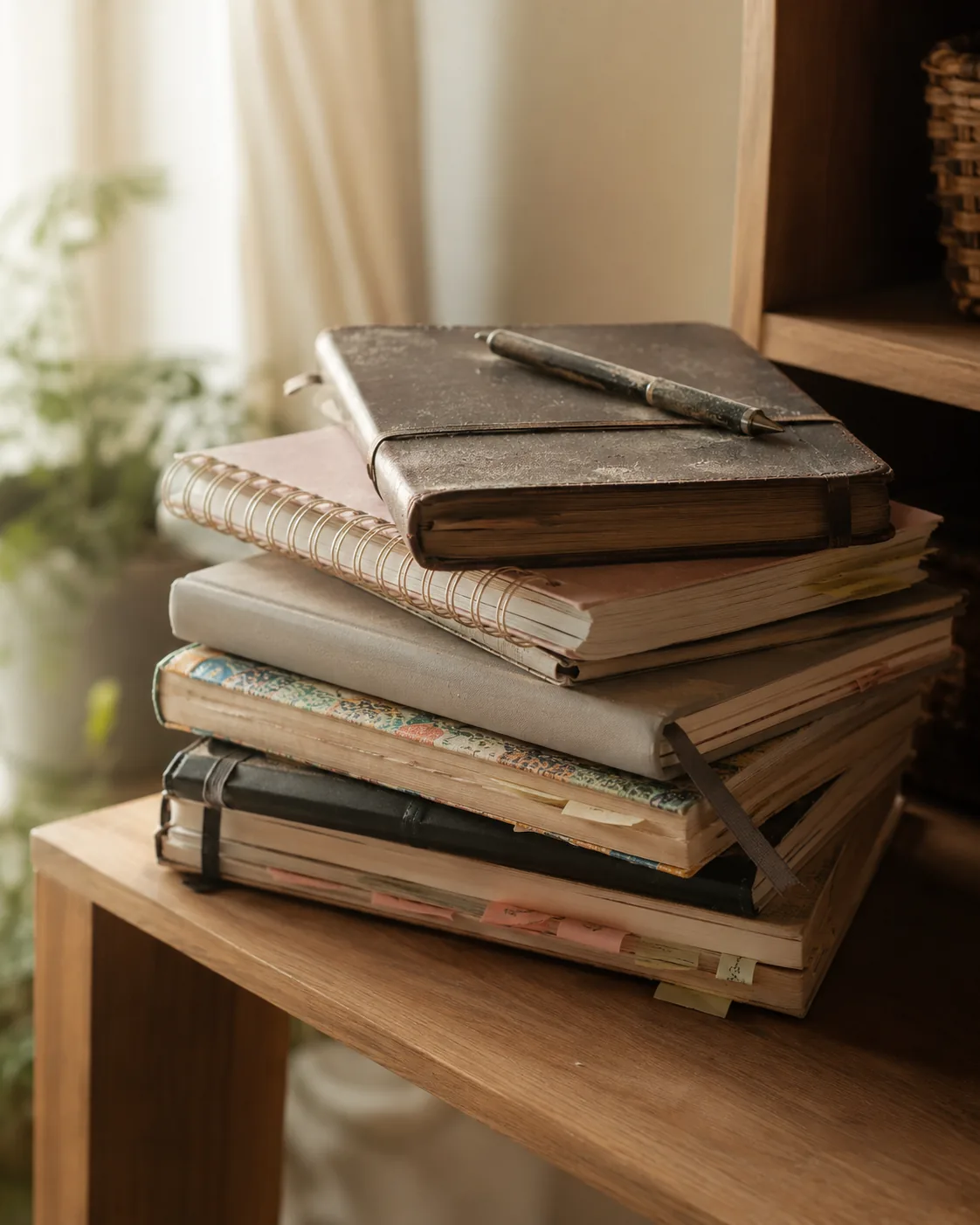 Une pile d'agendas abandonn&eacute;s